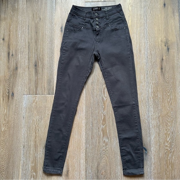 Vienna Jeans Grey Skinny Jeans High Waist Casual Denim - Size 9 - Picture 14 of 15